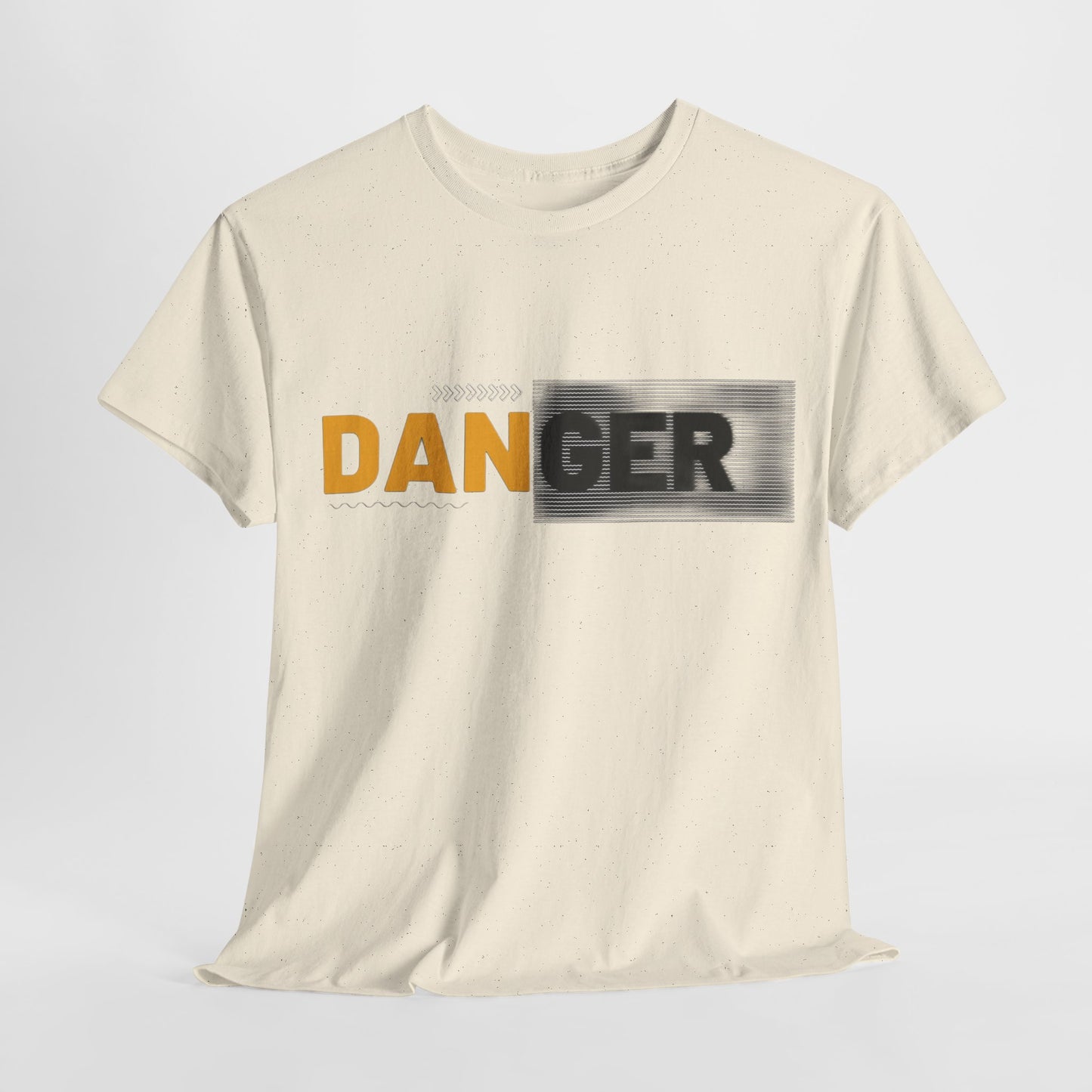 Unisex Heavy Cotton Tee with 'DANGER' Design