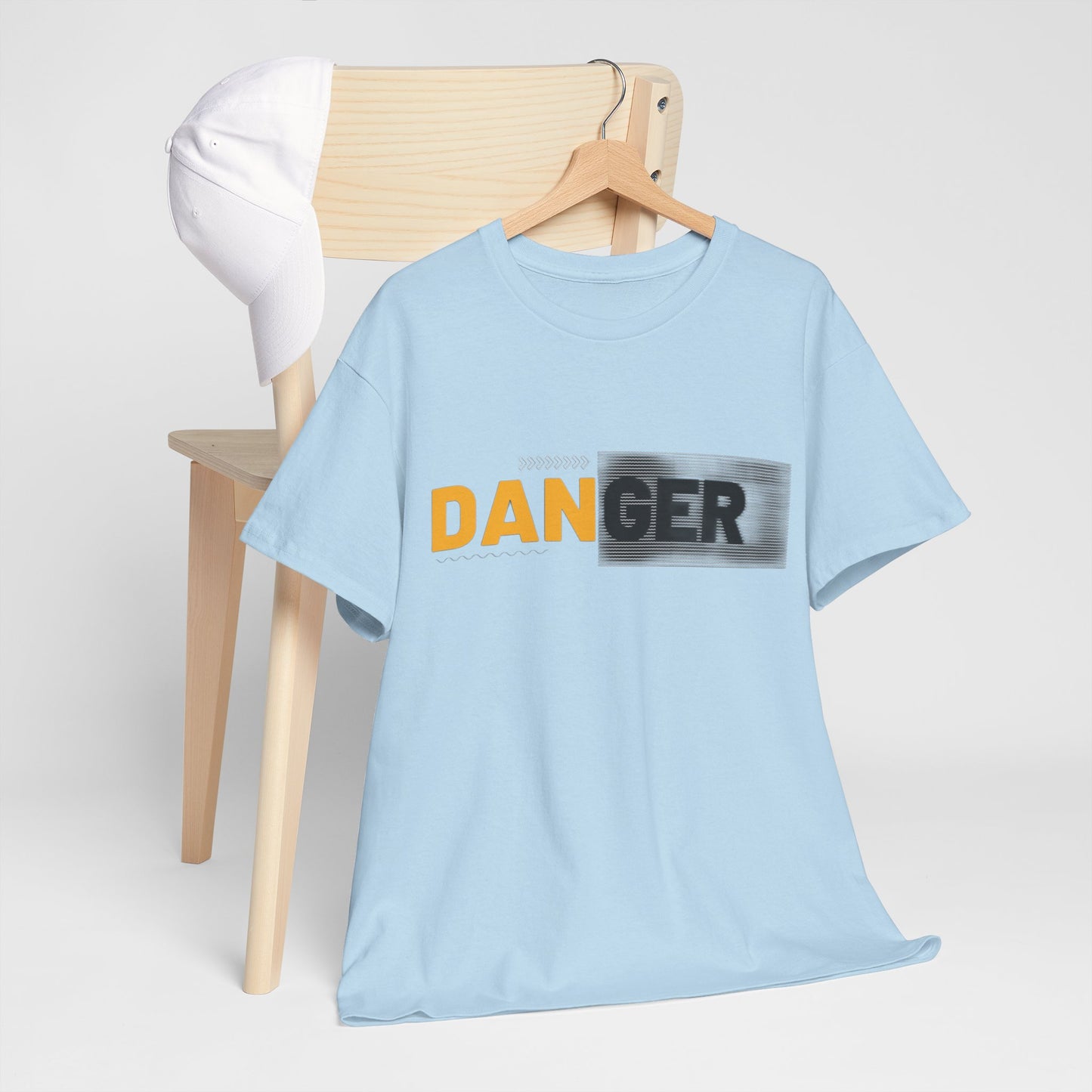 Unisex Heavy Cotton Tee with 'DANGER' Design