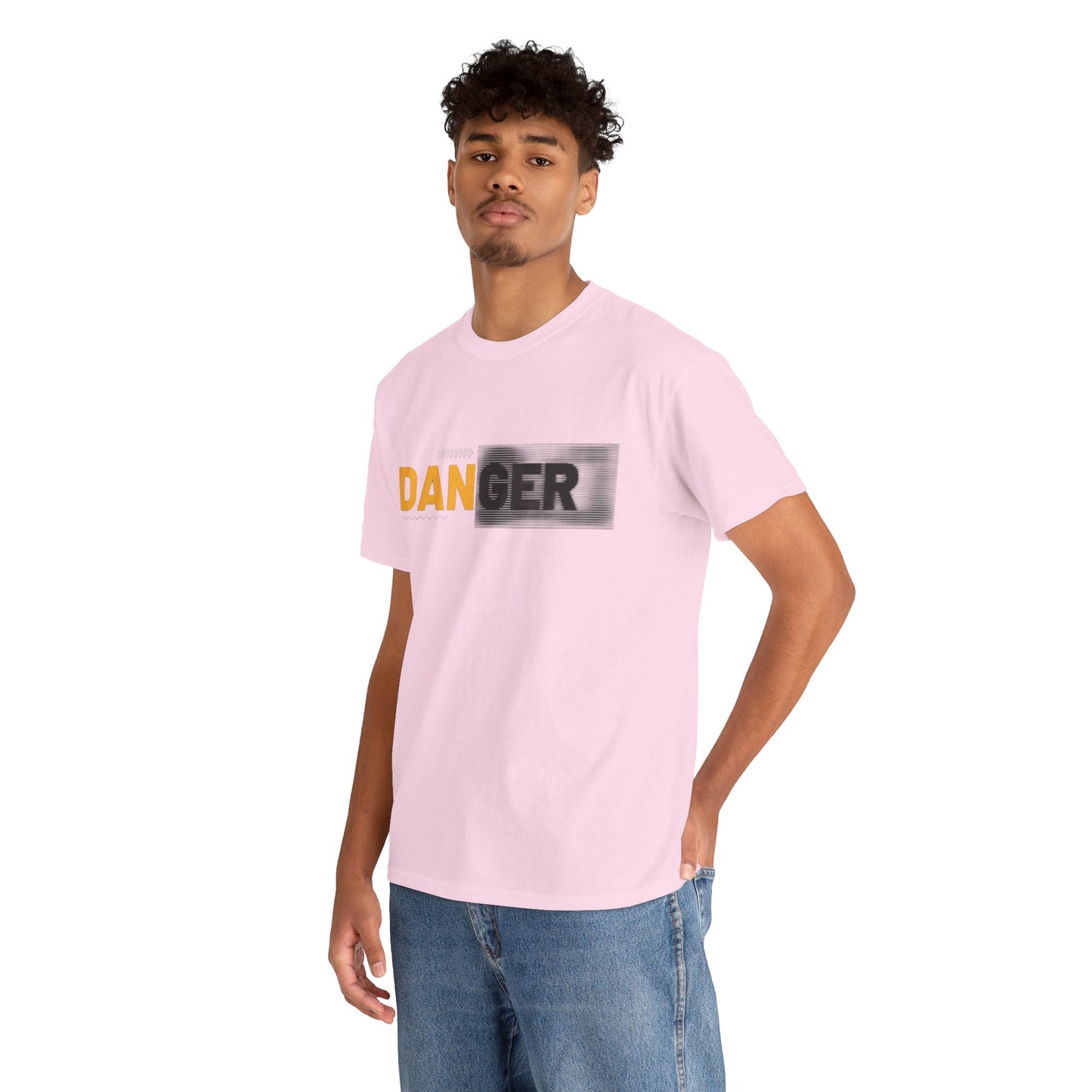 Unisex Heavy Cotton Tee with 'DANGER' Design