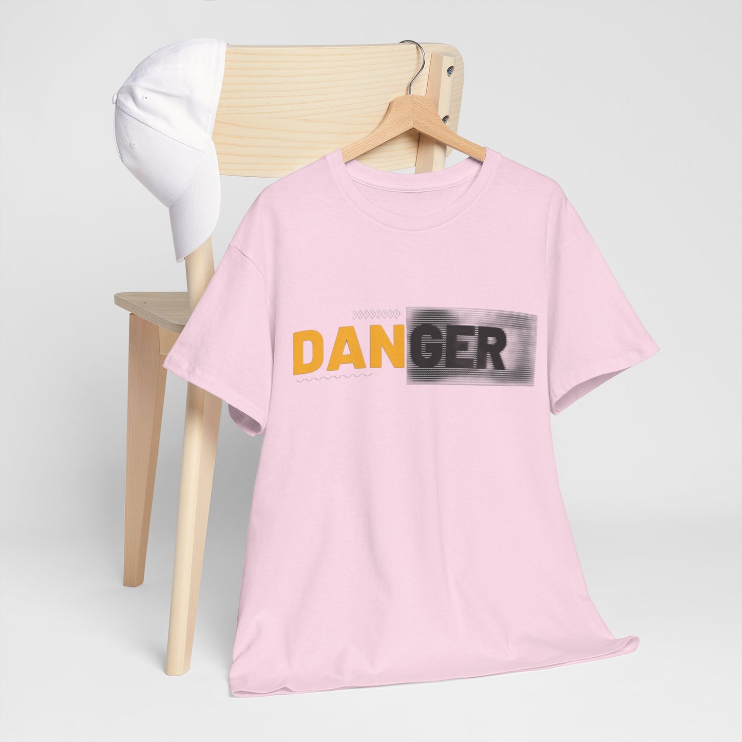 Unisex Heavy Cotton Tee with 'DANGER' Design