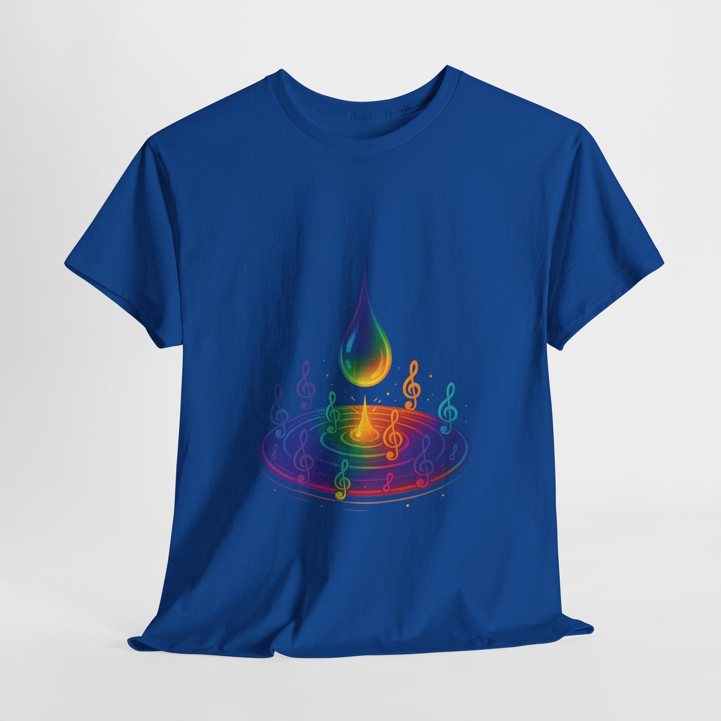 Colorful Music Water Drop Unisex Heavy Cotton Tee