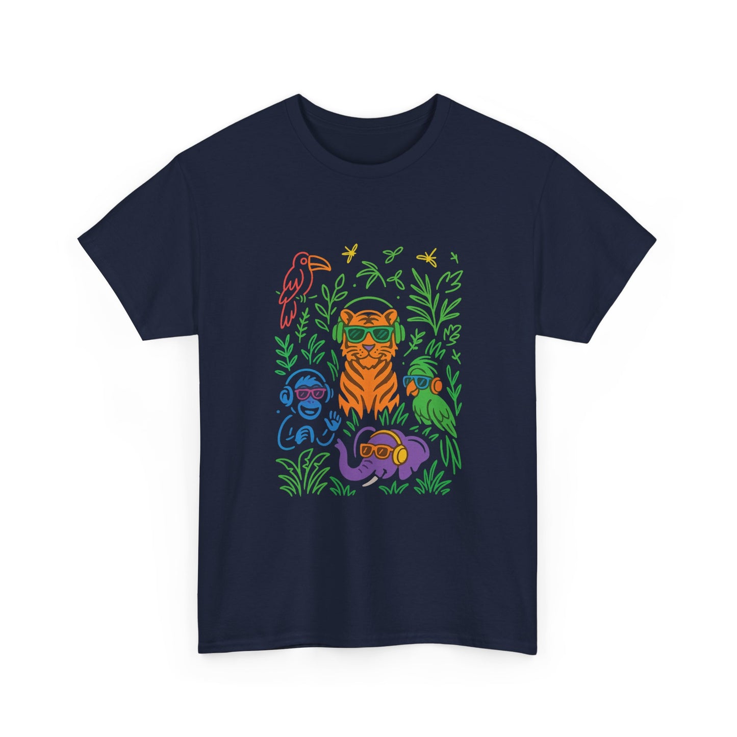 Vibrant Jungle Vibes Tee | Unisex Cotton T-Shirt