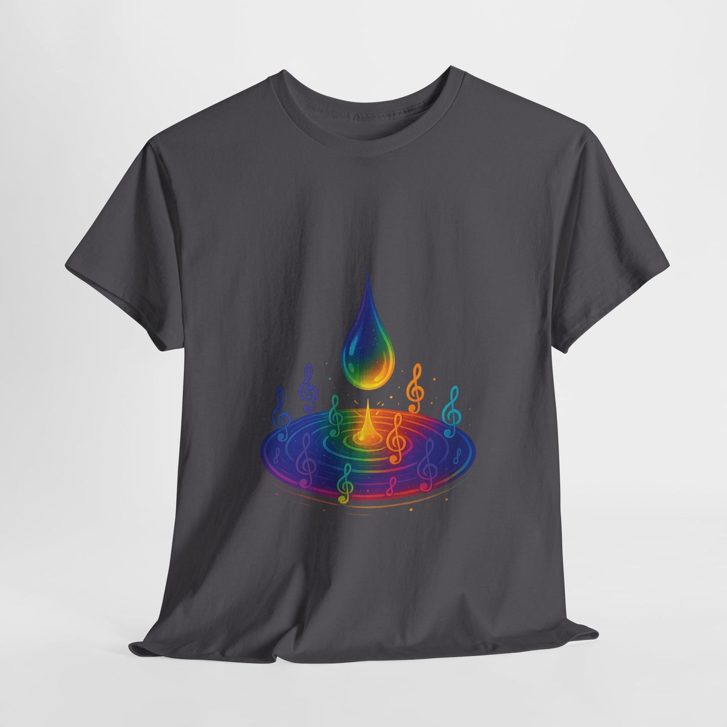 Colorful Music Water Drop Unisex Heavy Cotton Tee