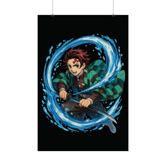 Anime Wall Art Poster, Demon Slayer Decorative Prints, Rolled Poster for Bedroom, Living Room Decor, Gift for Fans