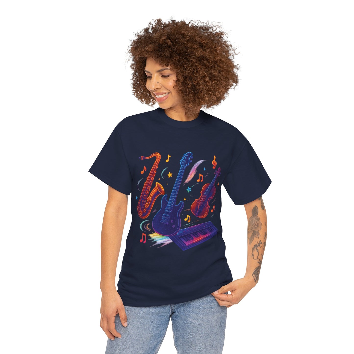 Vibrant Music-Themed Unisex Tee