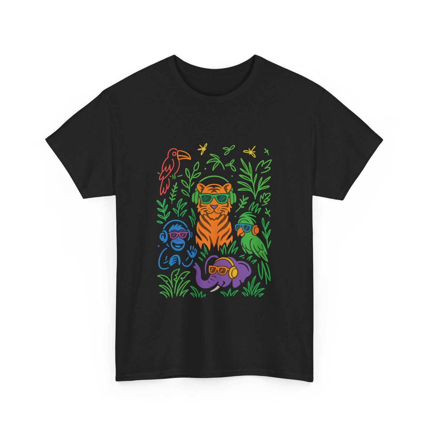Vibrant Jungle Vibes Tee | Unisex Cotton T-Shirt