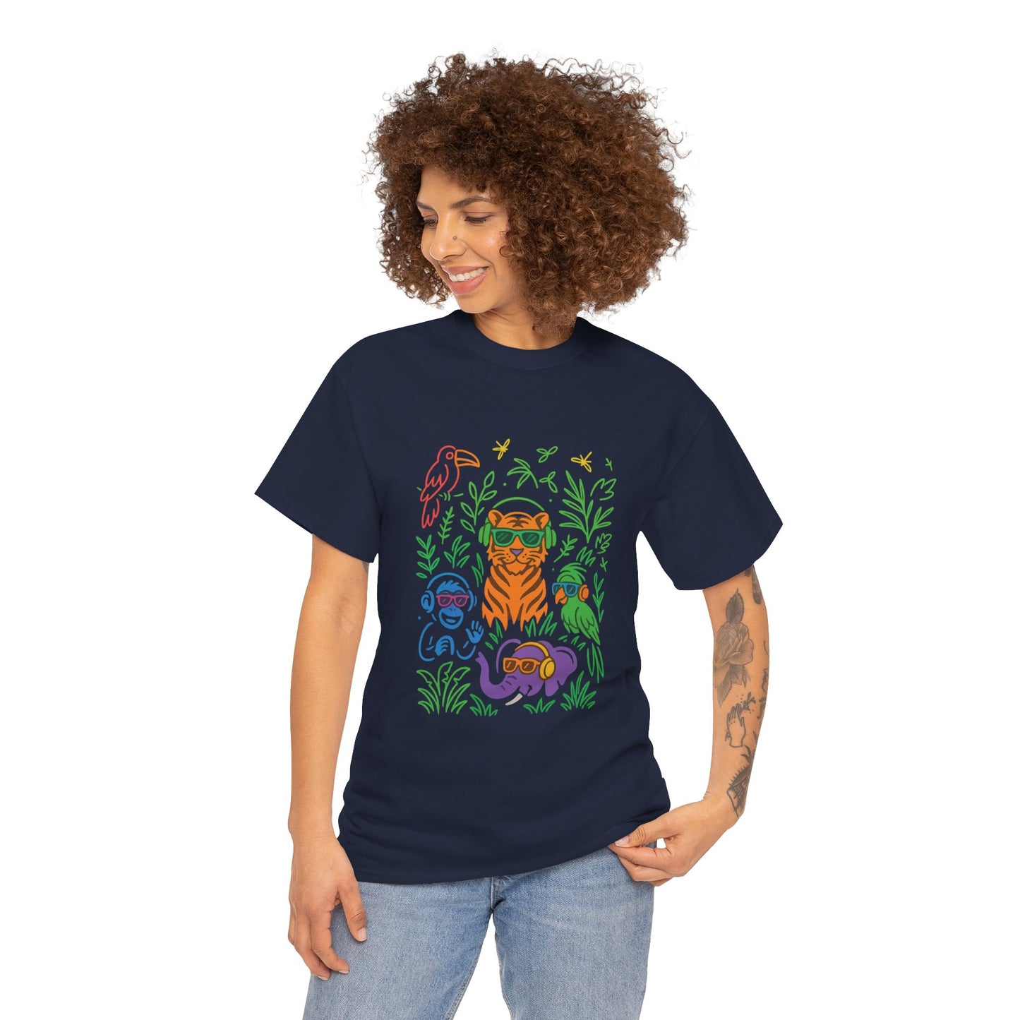 Vibrant Jungle Vibes Tee | Unisex Cotton T-Shirt