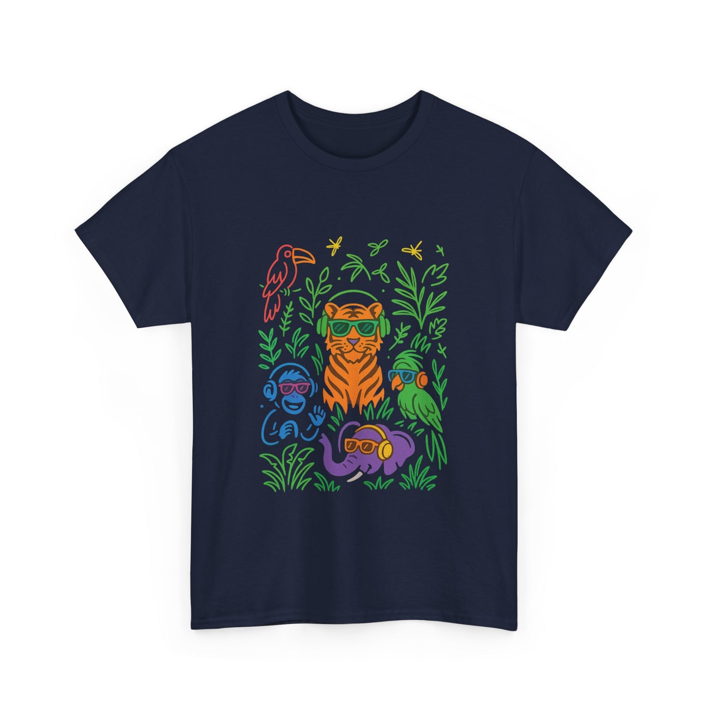Vibrant Jungle Vibes Tee | Unisex Cotton T-Shirt