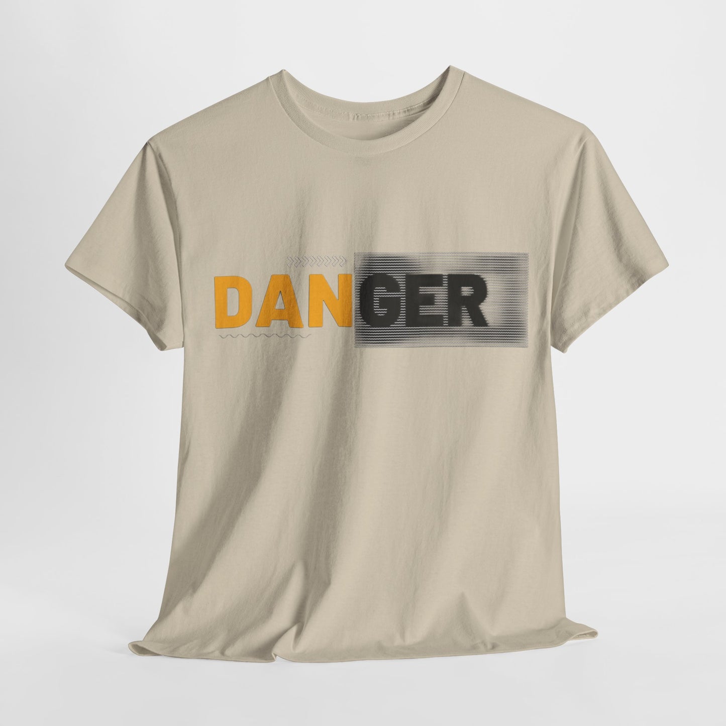 Unisex Heavy Cotton Tee with 'DANGER' Design