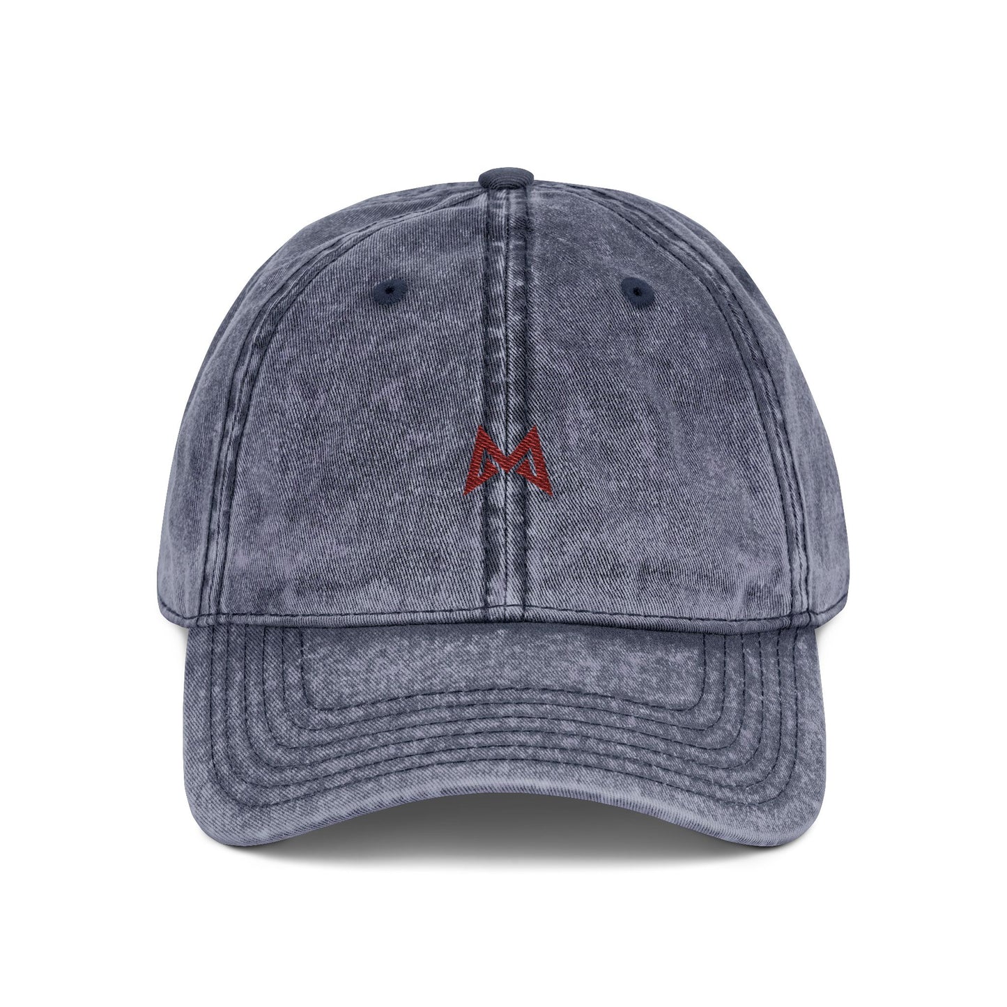Vintage Washed Baseball Cap — Embroidered 'M' Minimalist Hat
