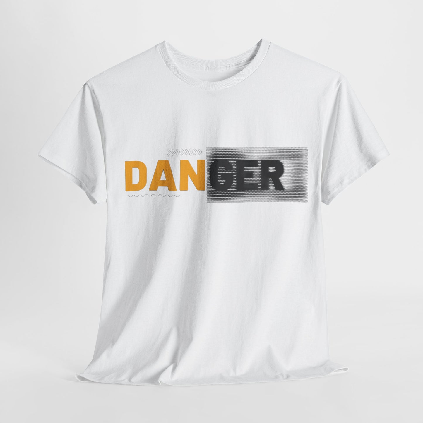 Unisex Heavy Cotton Tee with 'DANGER' Design