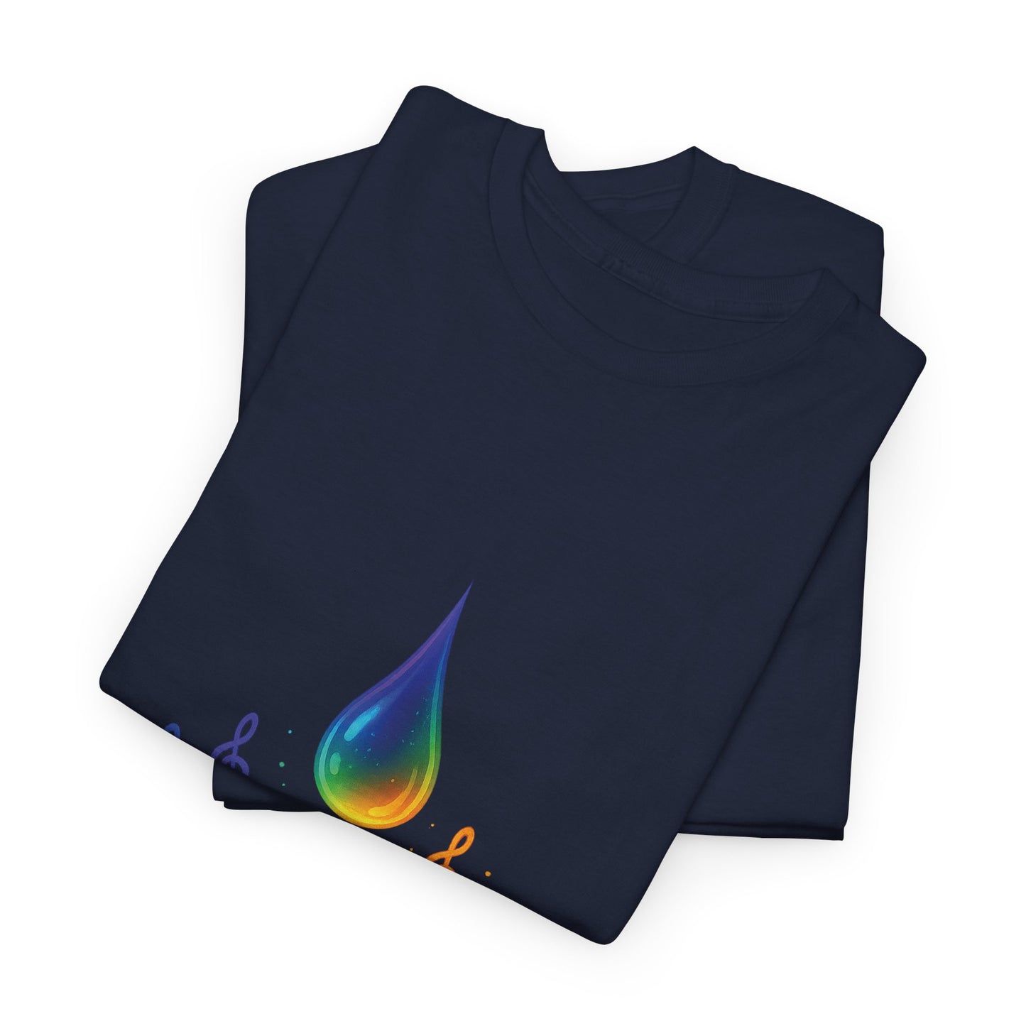 Colorful Music Water Drop Unisex Heavy Cotton Tee
