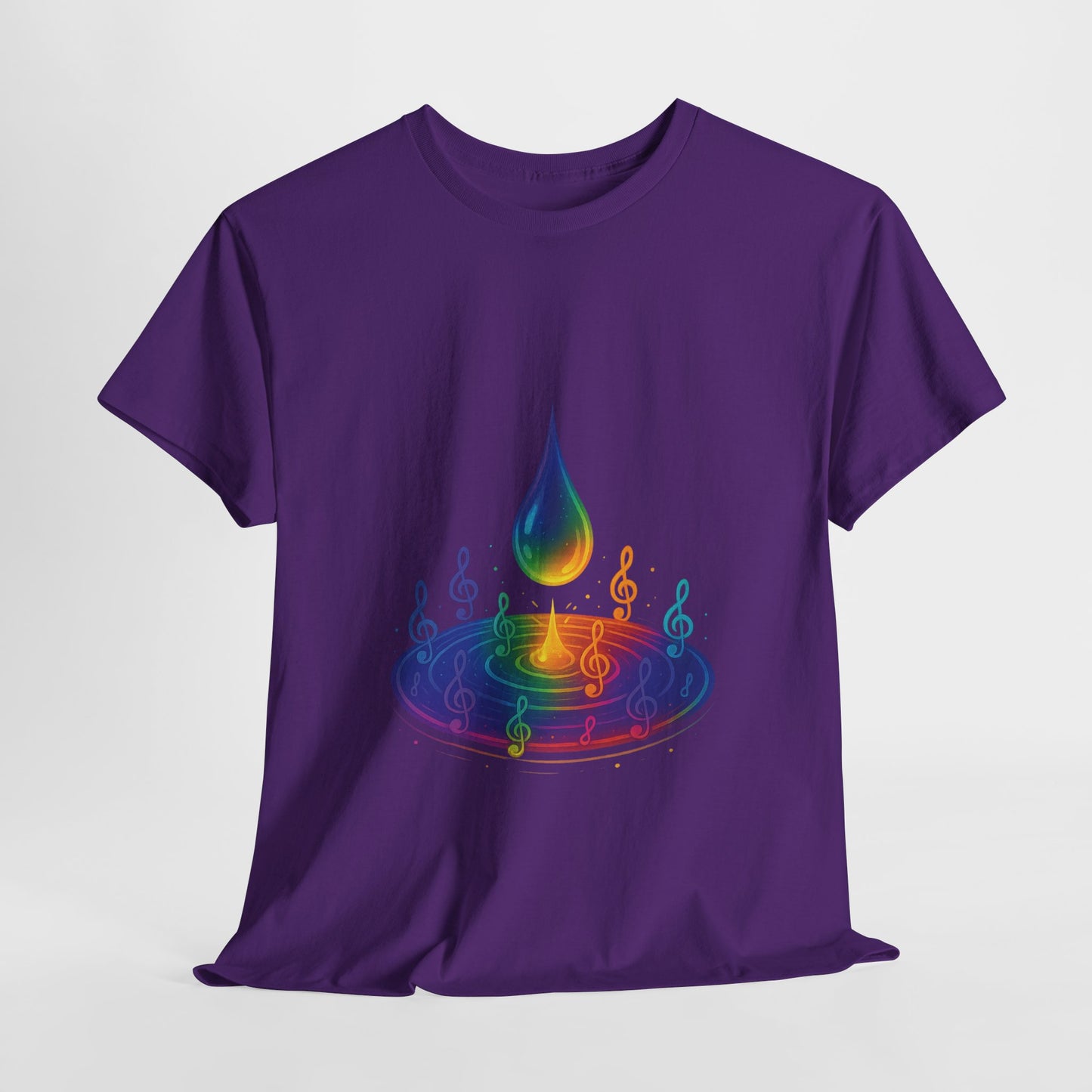 Colorful Music Water Drop Unisex Heavy Cotton Tee
