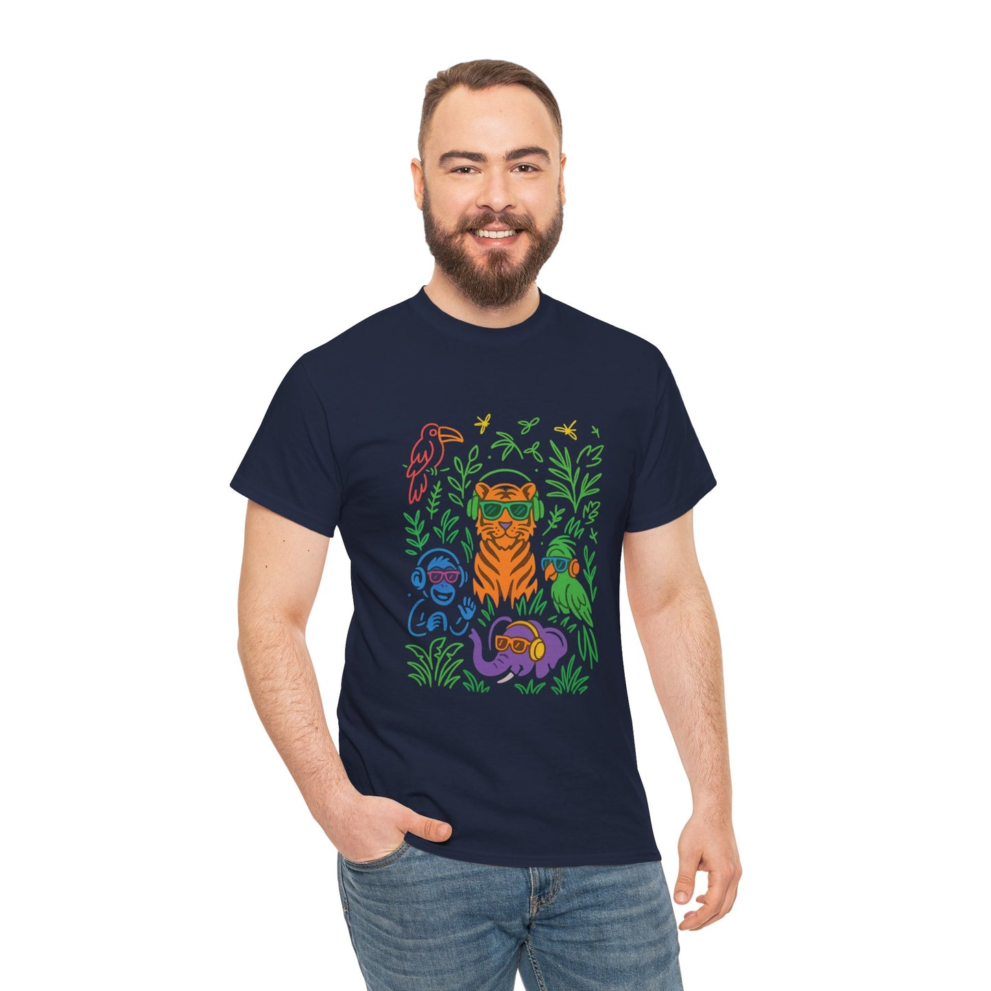 Vibrant Jungle Vibes Tee | Unisex Cotton T-Shirt