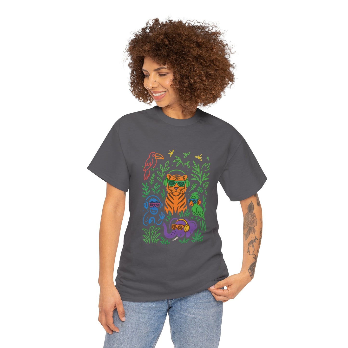 Vibrant Jungle Vibes Tee | Unisex Cotton T-Shirt
