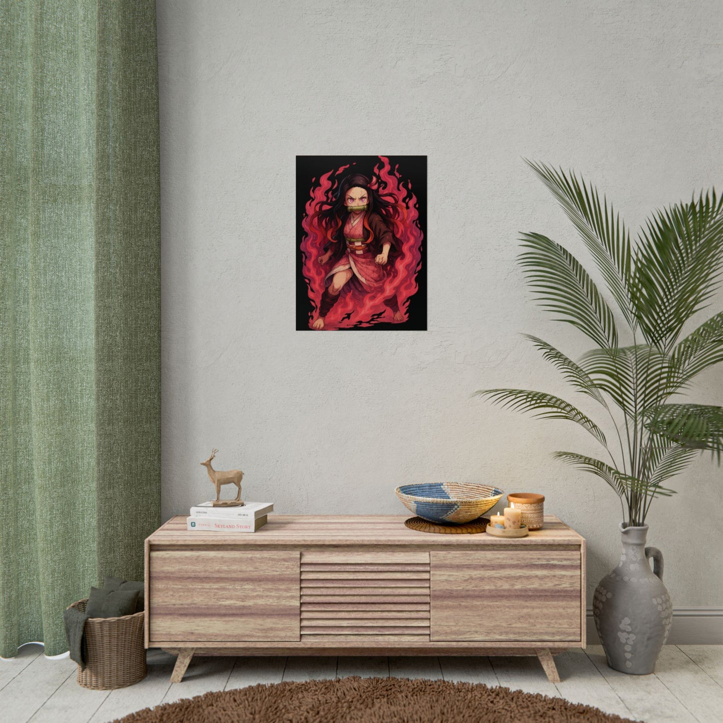 Nezuko Inspired Poster | Anime Wall Art UK – Martac Designs