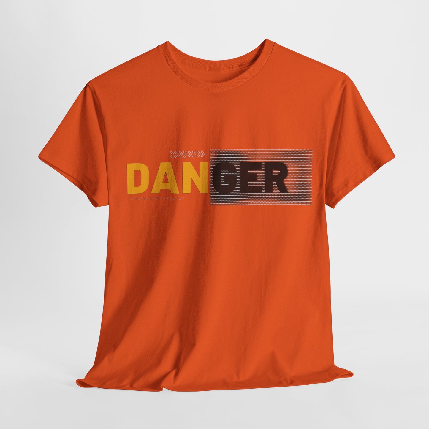 Unisex Heavy Cotton Tee with 'DANGER' Design