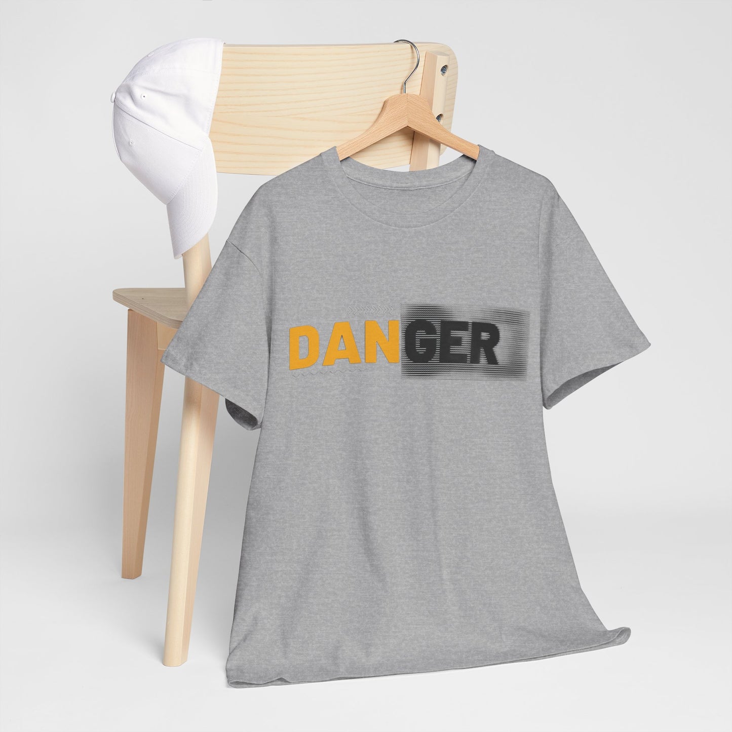 Unisex Heavy Cotton Tee with 'DANGER' Design