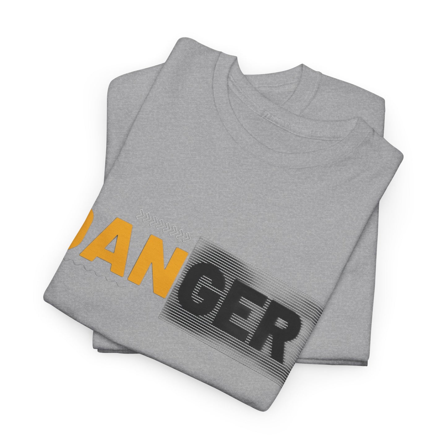 Unisex Heavy Cotton Tee with 'DANGER' Design