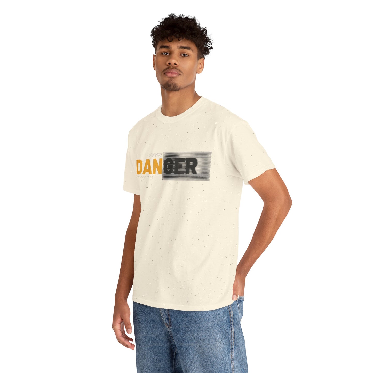 Unisex Heavy Cotton Tee with 'DANGER' Design