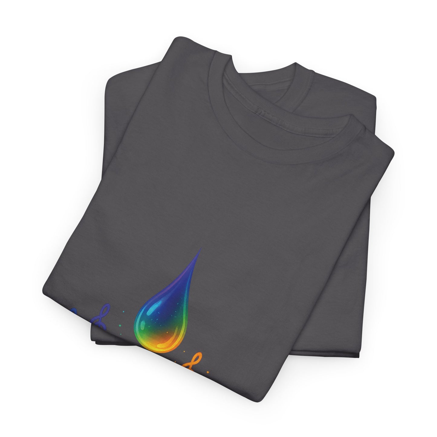 Colorful Music Water Drop Unisex Heavy Cotton Tee