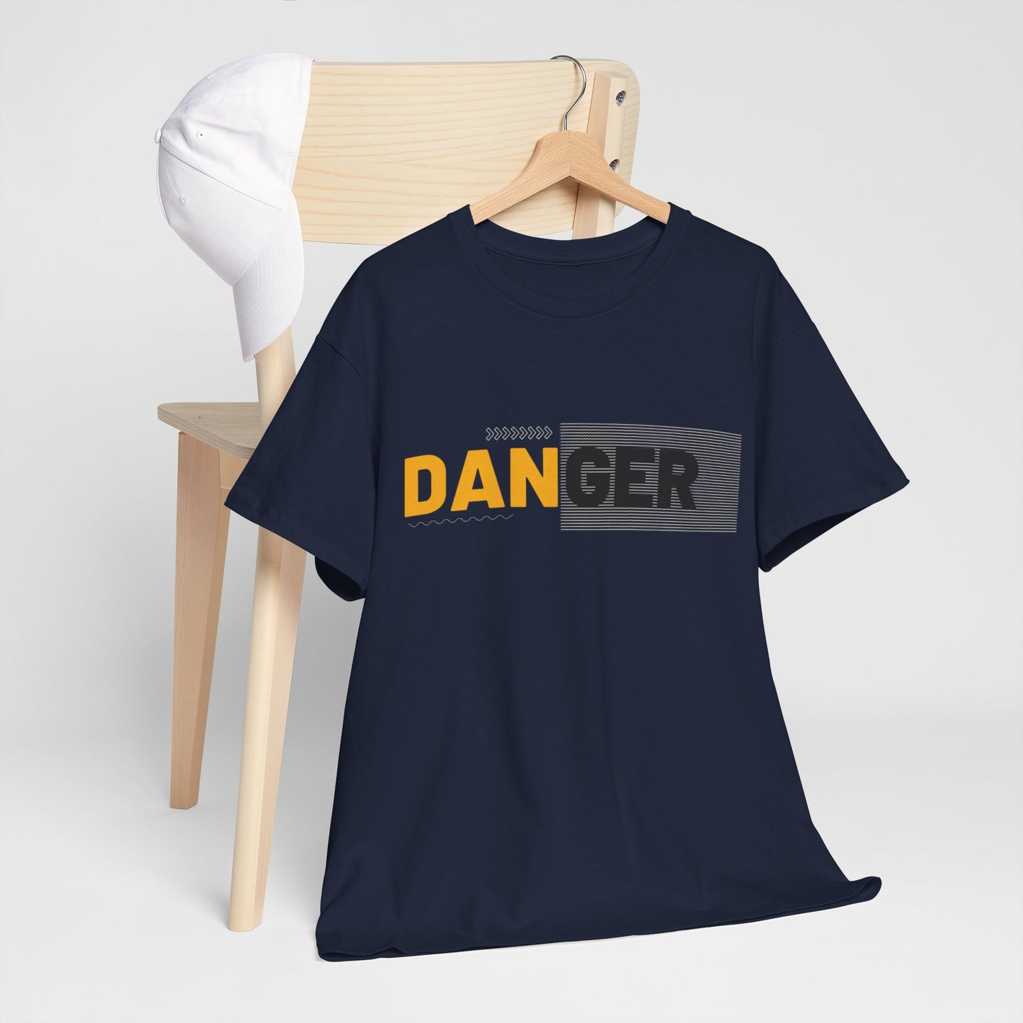 Unisex Heavy Cotton Tee with 'DANGER' Design