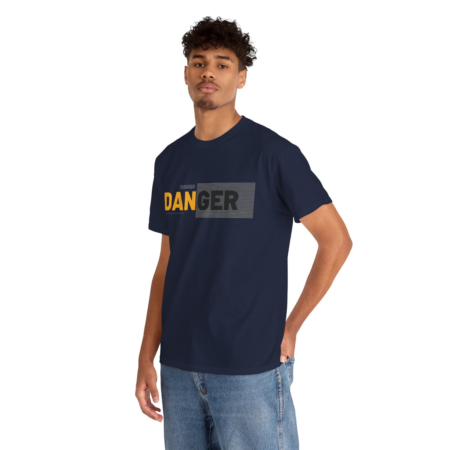 Unisex Heavy Cotton Tee with 'DANGER' Design