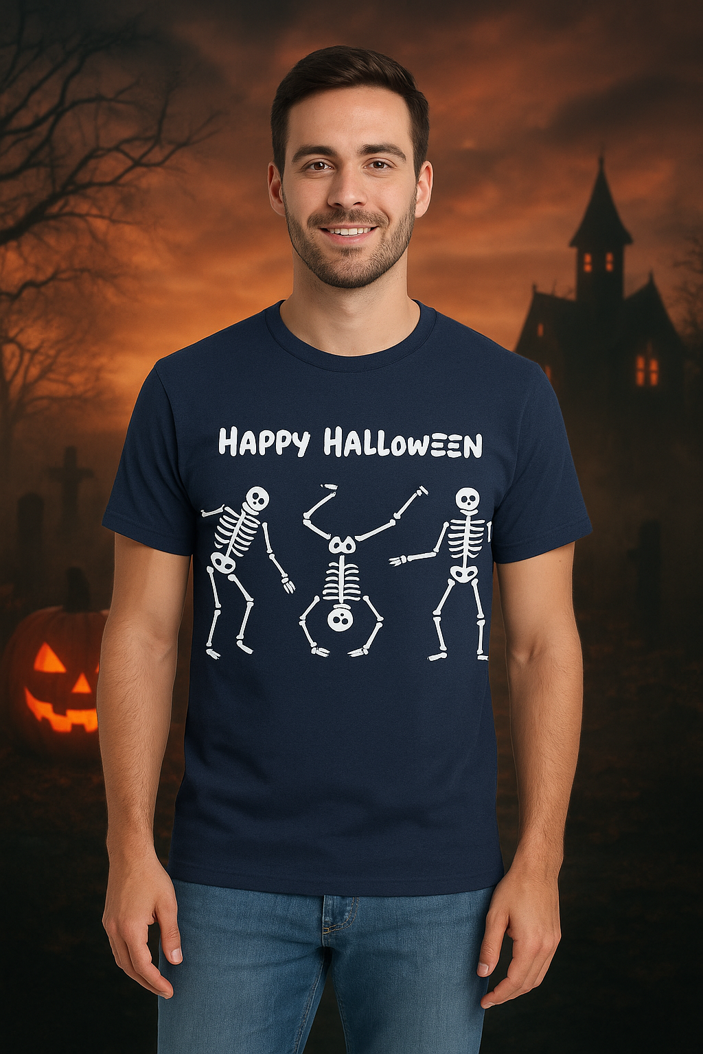 Dancing Skeletons Halloween Tee