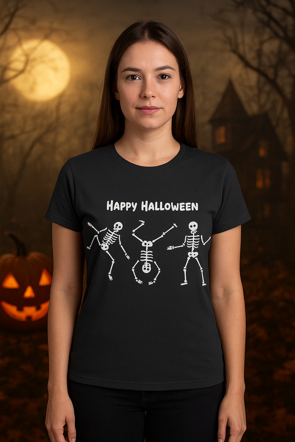 Dancing Skeletons Halloween Tee