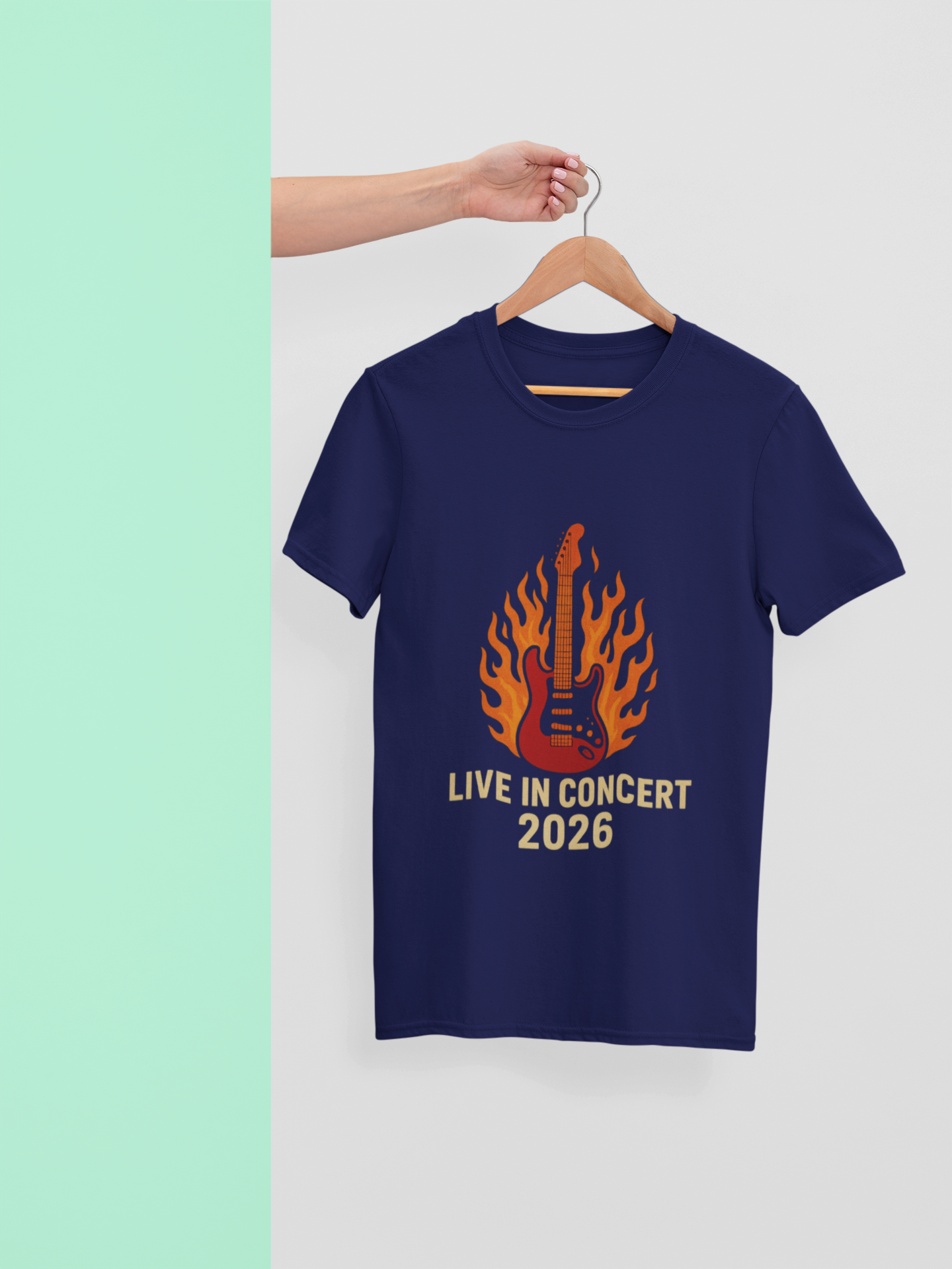 Live in Concert Unisex Heavy Cotton Rock T-Shirt