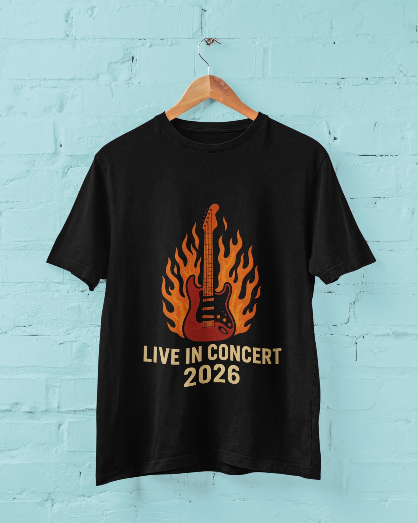 Live in Concert Unisex Heavy Cotton Rock T-Shirt