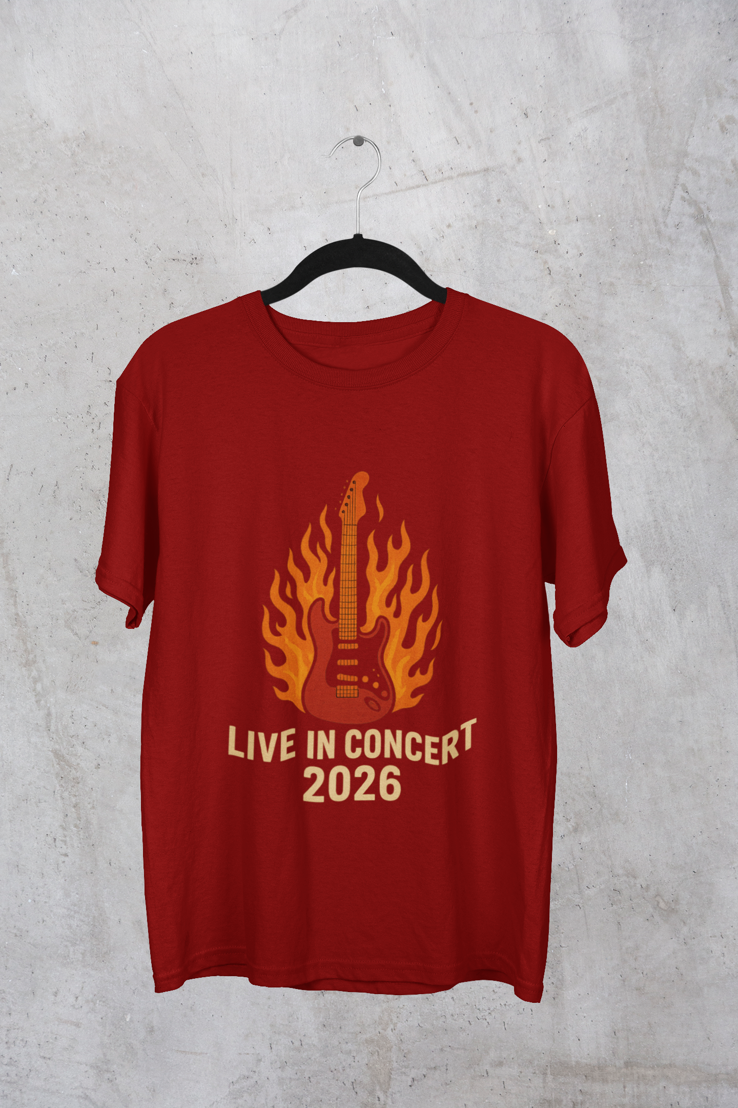Live in Concert Unisex Heavy Cotton Rock T-Shirt