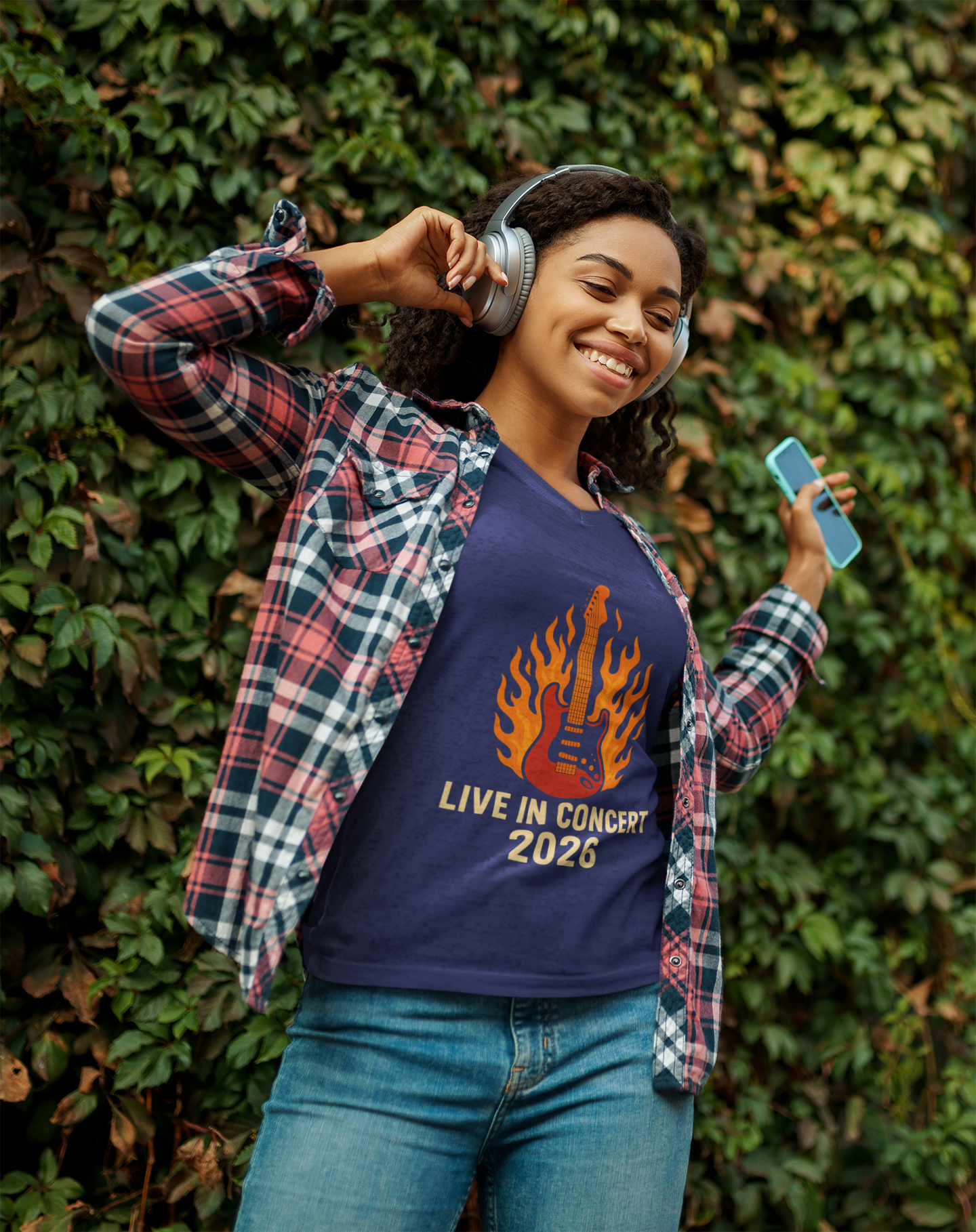 Live in Concert Unisex Heavy Cotton Rock T-Shirt
