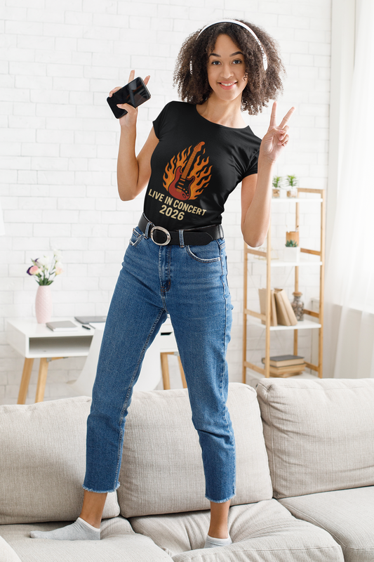 Live in Concert Unisex Heavy Cotton Rock T-Shirt