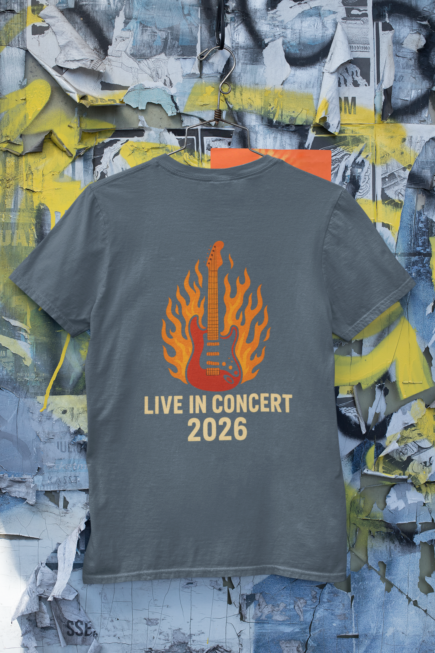 Live in Concert Unisex Heavy Cotton Rock T-Shirt