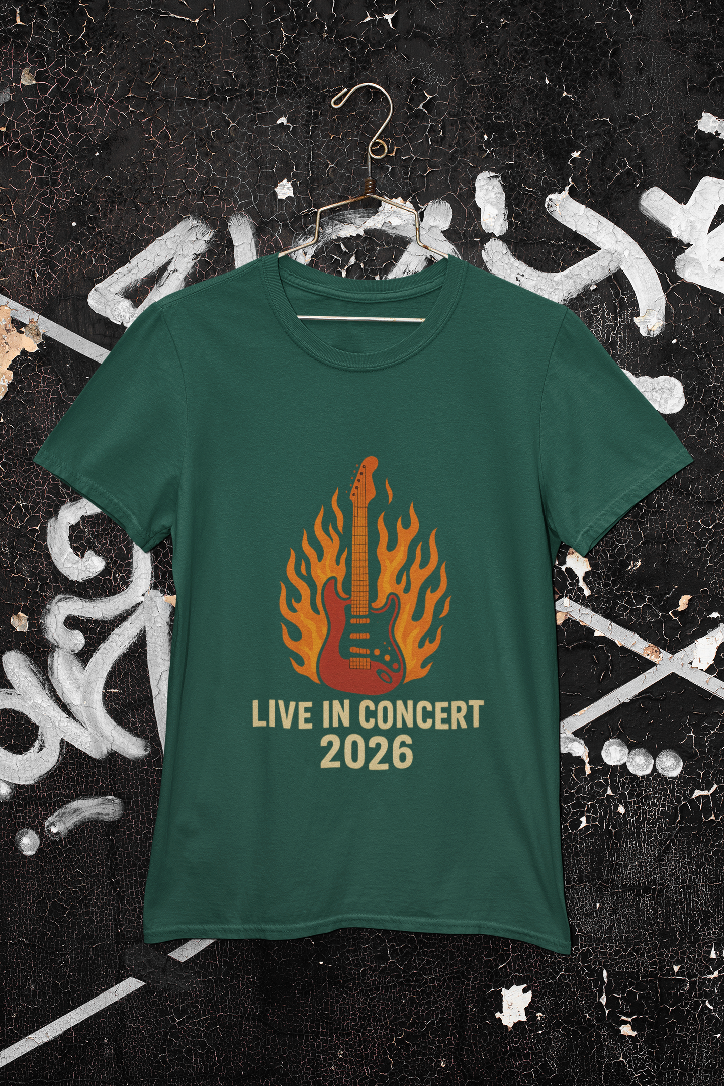 Live in Concert Unisex Heavy Cotton Rock T-Shirt