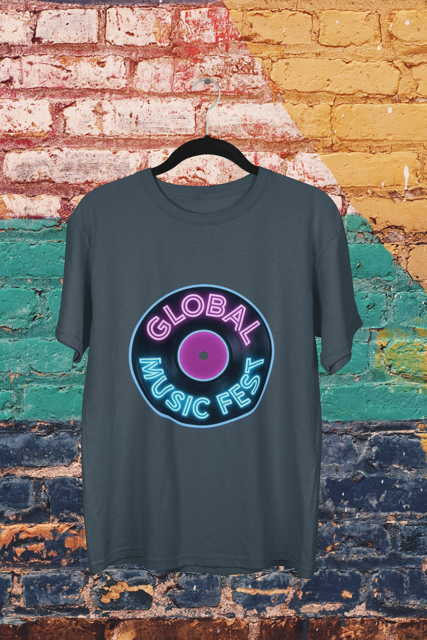 Retro Music Fest Tee - Unisex Heavy Cotton
