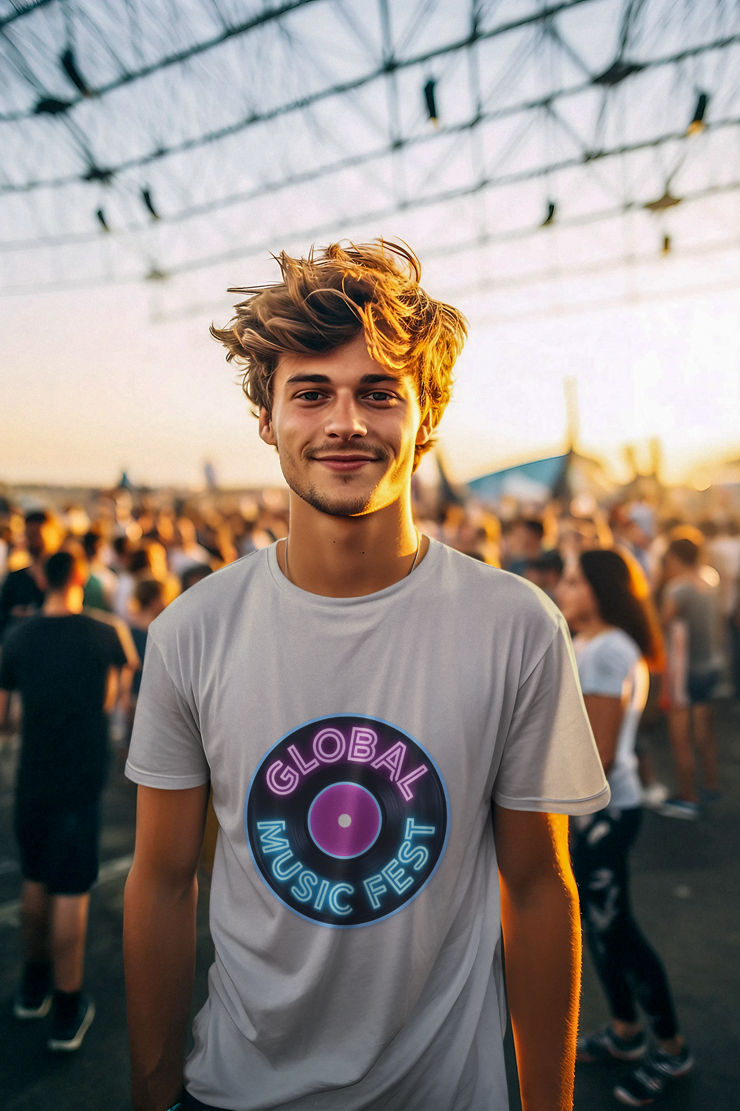 Retro Music Fest Tee - Unisex Heavy Cotton