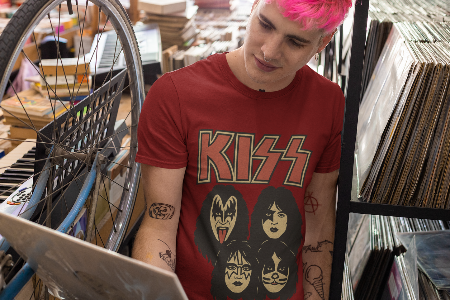 KISS Graphic Unisex Heavy Cotton Tee | Rock Music