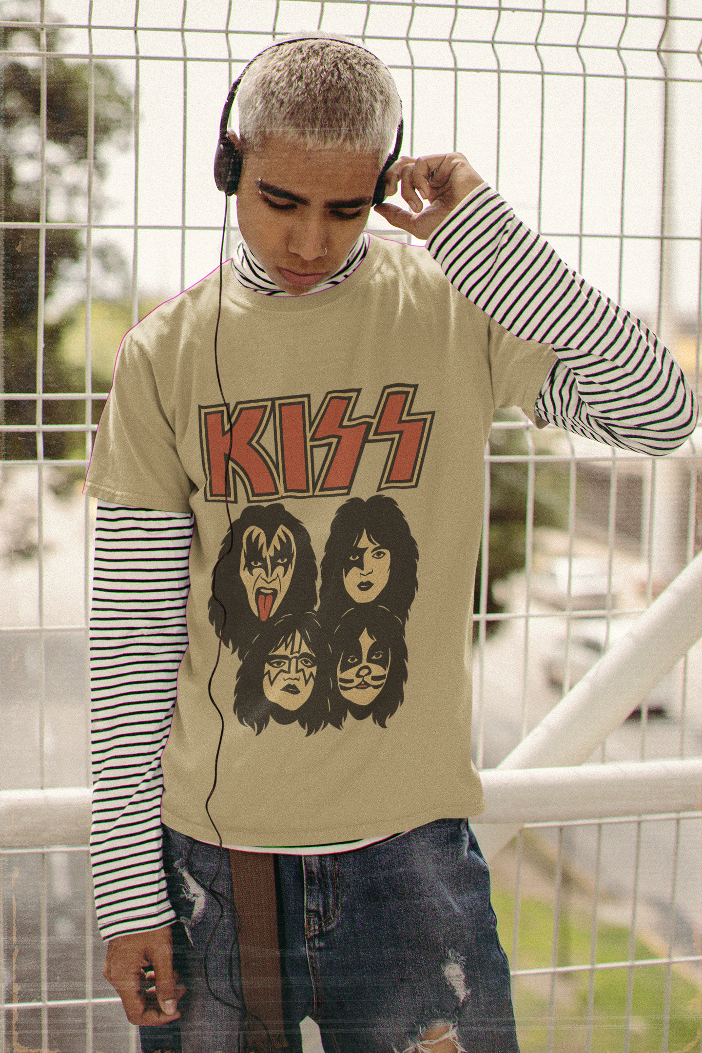 KISS Graphic Unisex Heavy Cotton Tee | Rock Music
