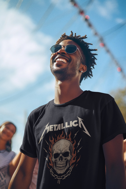 Metallica Skull Graphic Tee - Unisex Heavy Cotton Shirt