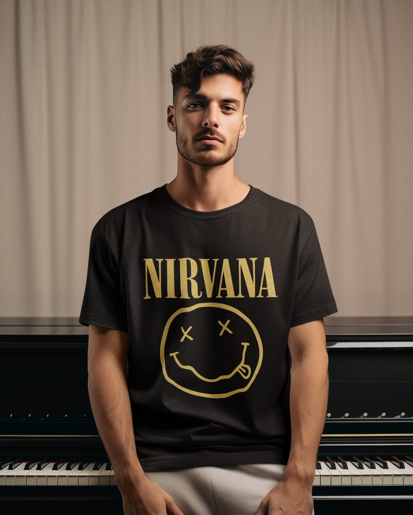 Vintage Nirvana Unisex Tee, Retro Grunge Shirt