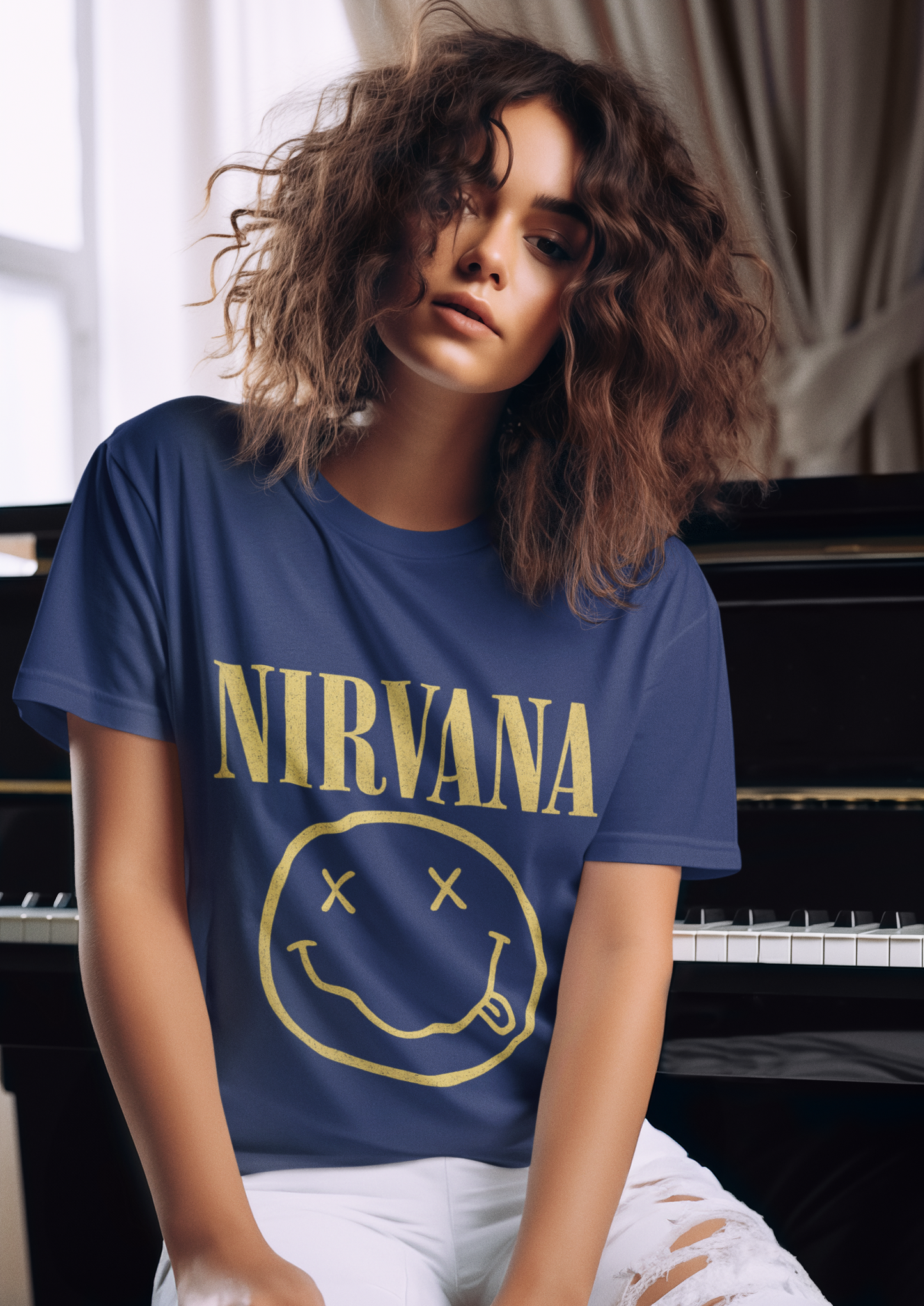 Vintage Nirvana Unisex Tee, Retro Grunge Shirt