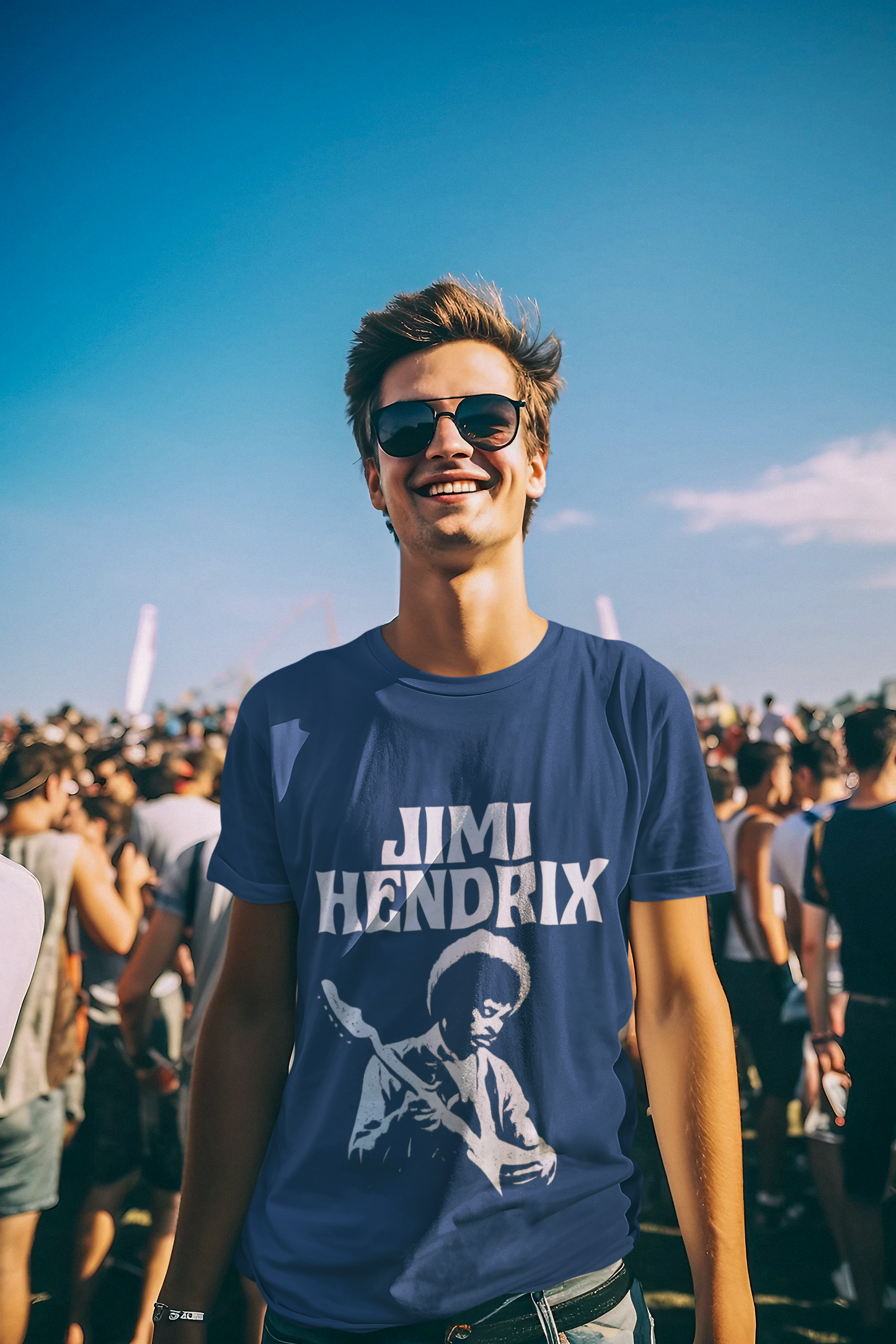 Jimi Hendrix Heavy Cotton Tee, Vintage Band T-Shirt