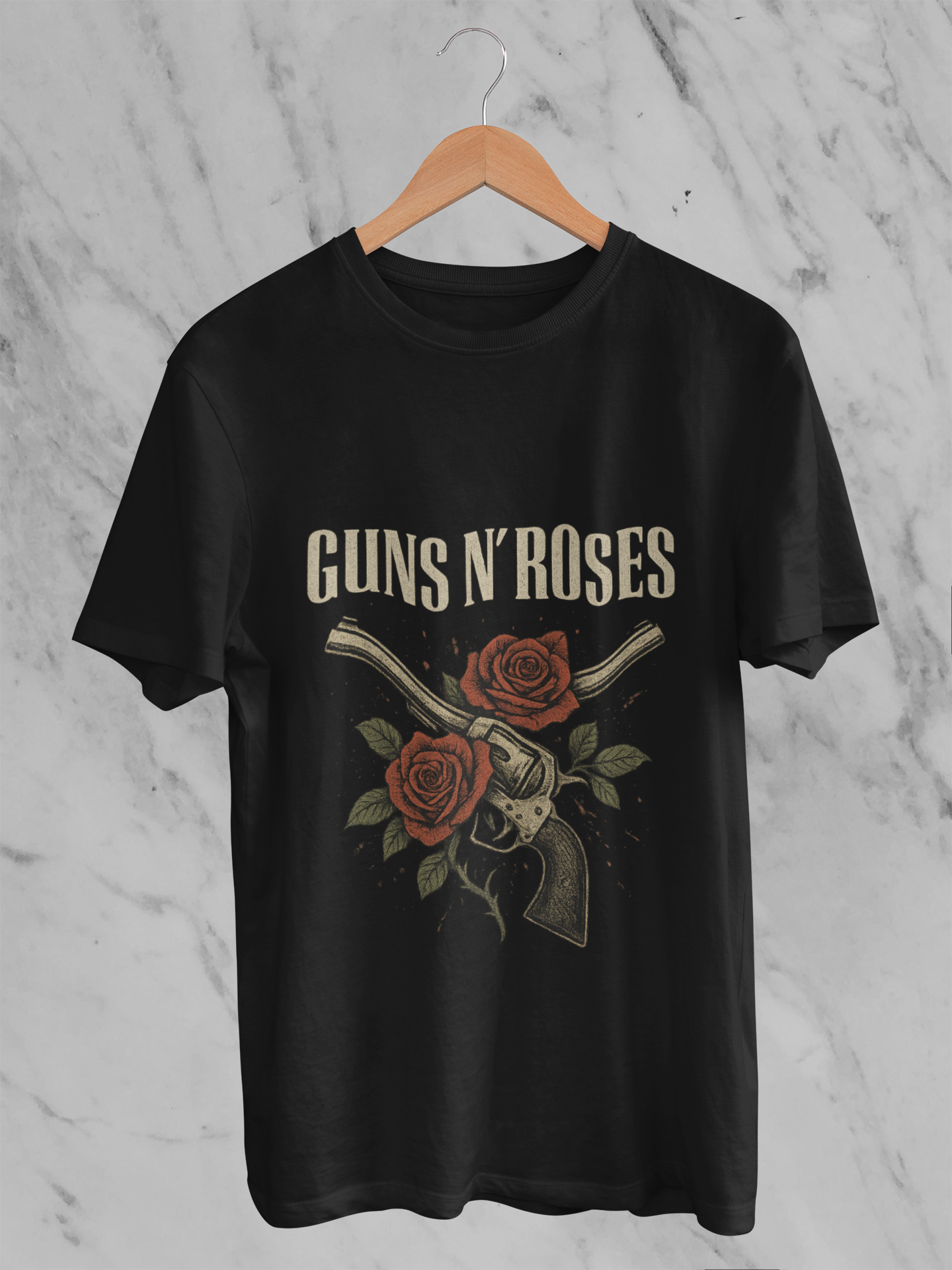 Guns N Roses Floral Tee - Unisex Heavy Cotton