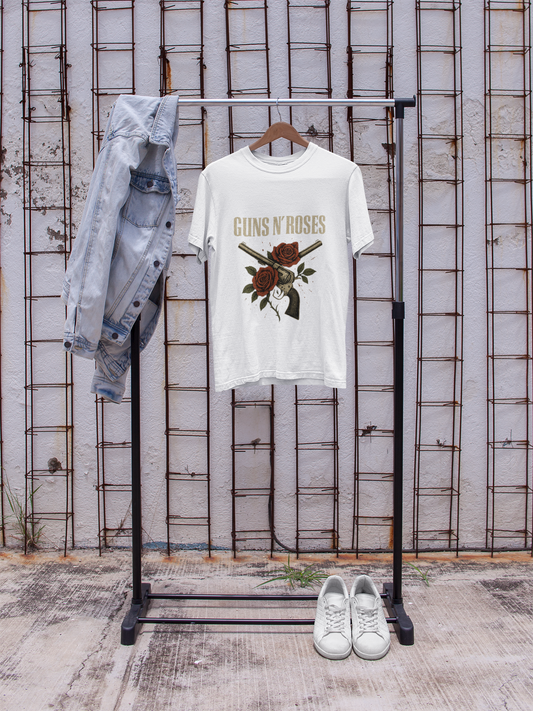 Guns N Roses Floral Tee - Unisex Heavy Cotton