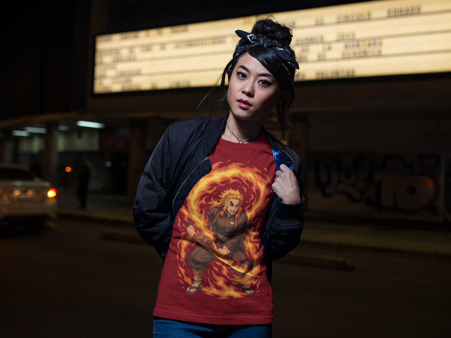 Flame Samurai Anime T-Shirt – Fiery Warrior Graphic Tee for Fans, Streetwear & Gifts