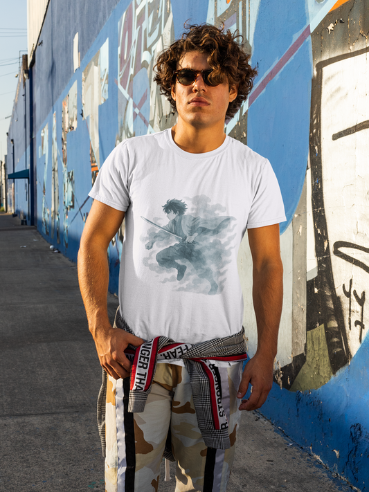 Samurai Warrior Mist Graphic Tee – Epic Japanese Anime Style Shirt