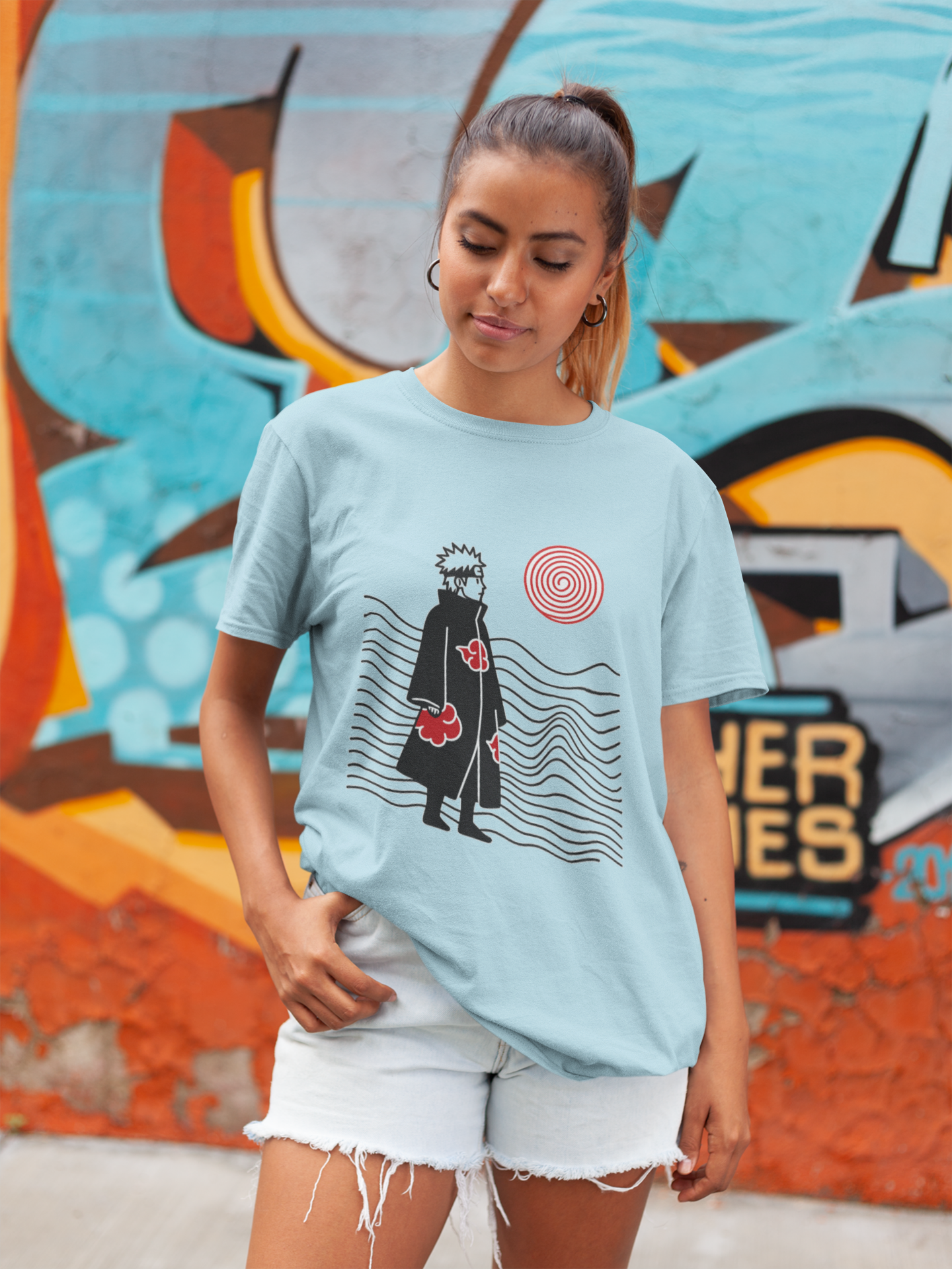 Akatsuki Cloud Inspired Streetwear T-Shirt – Bold Anime Graphic Tee