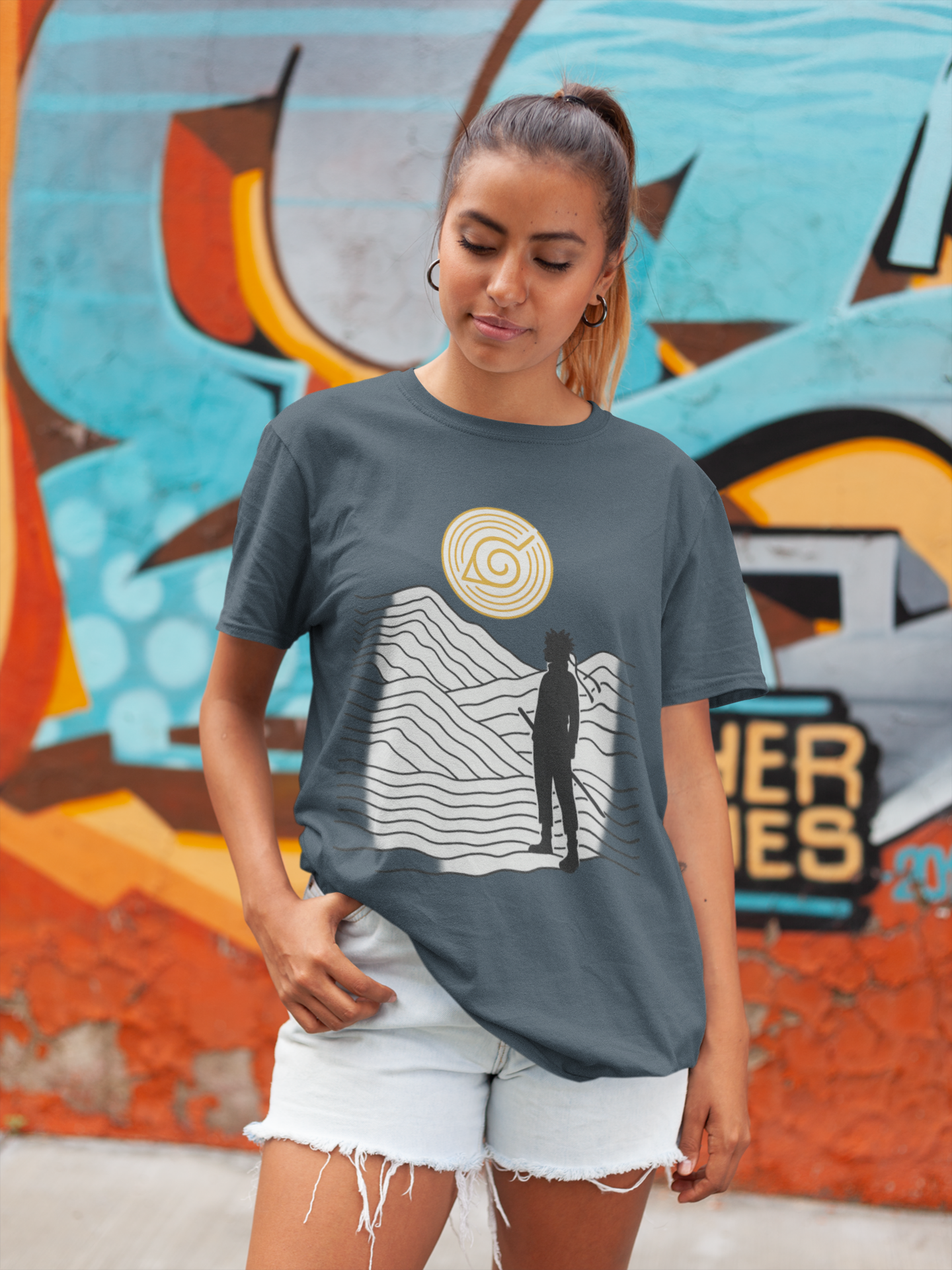 Hidden Leaf Inspired Ninja T-Shirt – Scenic Mountain Graphic Tee